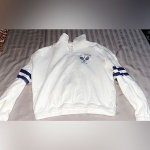 White tennis sweatshirt